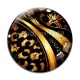 Cabochon Verre - fond peau animal 