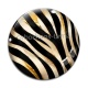 Cabochon Verre - fond peau animal 