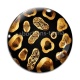 Cabochon Verre - fond peau animal 
