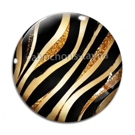 Cabochon Verre - peau animaux