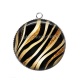 Pendentif Cabochon Argent - peau animaux