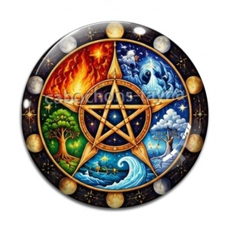 Cabochon Verre - étoile astrologie