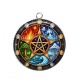 Pendentif Cabochon Argent - étoile astrologie