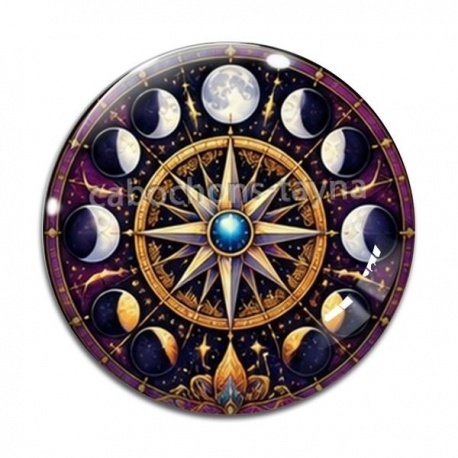 Cabochon Verre - étoile astrologie