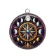 Pendentif Cabochon Argent - étoile astrologie