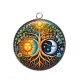 Pendentif Cabochon Argent - arbre de vie