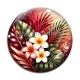 Cabochon Verre - fleur exotique