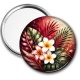 Miroir de poche - fleur exotique