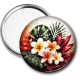 Miroir de poche - fleur exotique