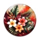 Cabochon Verre - fleur exotique