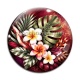 Cabochon Verre - fleur exotique