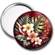 Miroir de poche - fleur exotique