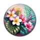 Cabochon Résine - fleur exotique