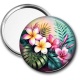 Miroir de poche - fleur exotique