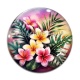 Cabochon Verre - fleur exotique