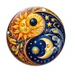 Cabochon Verre - soleil lune