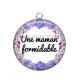 Pendentif Cabochon Argent - maman formidable