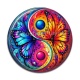 Cabochon Résine - yin yang 