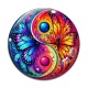 Cabochon Verre - yin yang 