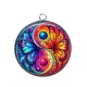 Pendentif Cabochon Argent - yin yang 