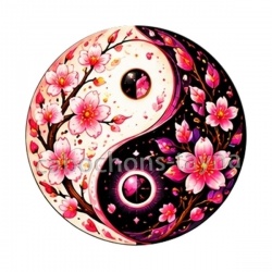 yin yang fleur de cerisier
