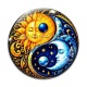 Cabochon Verre - soleil lune