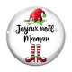 Cabochon Verre - joyeux noël maman