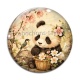 Cabochon Verre - panda