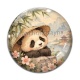 Cabochon Verre - panda