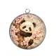 Pendentif Cabochon Argent - panda