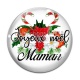 Cabochon Verre - joyeux noël maman