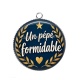 Pendentif Cabochon Argent - un pépé formidable