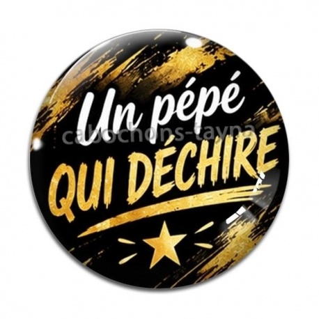 Cabochon Verre - un pépé qui déchire