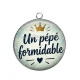 Pendentif Cabochon Argent - un pépé formidable