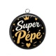 Pendentif Cabochon Argent - super pépé