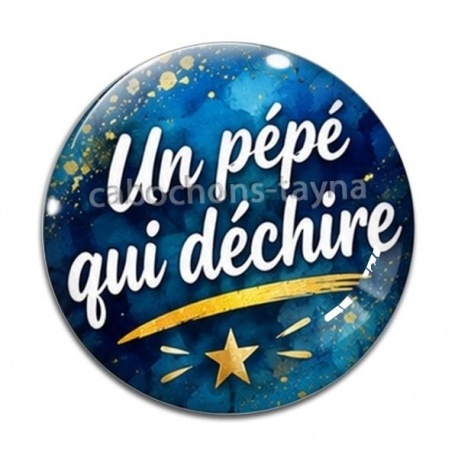 Cabochon Verre - un pépé qui déchire