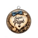 Pendentif Cabochon Argent - super pépé