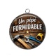 Pendentif Cabochon Argent - un pépé formidable