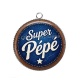 Pendentif Cabochon Argent - super pépé