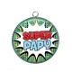 Pendentif Cabochon Argent - super papy