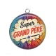 Pendentif Cabochon Argent - super grand père