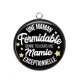 Pendentif Cabochon Argent - une maman formidable donne toujours une mamie