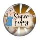 Cabochon Résine - super papy