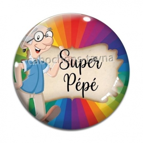 Cabochon Verre - super pépé
