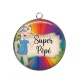 Pendentif Cabochon Argent - super pépé