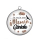 Pendentif Cabochon Argent - une maman géniale