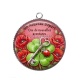 Pendentif Cabochon Argent - porte bonheur un nouveau départ