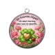 Pendentif Cabochon Argent - porte bonheur un nouveau départ