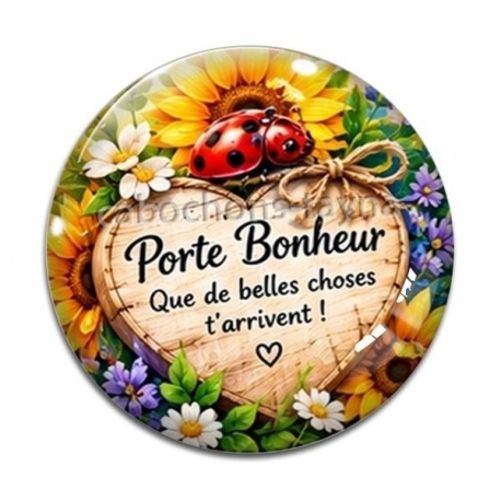 Cabochon Verre - porte bonheur