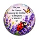 Cabochon Verre - porte bonheur slogan